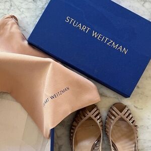 Stuart Weitzman Nude Heel Sandal (Size: 7.5)
